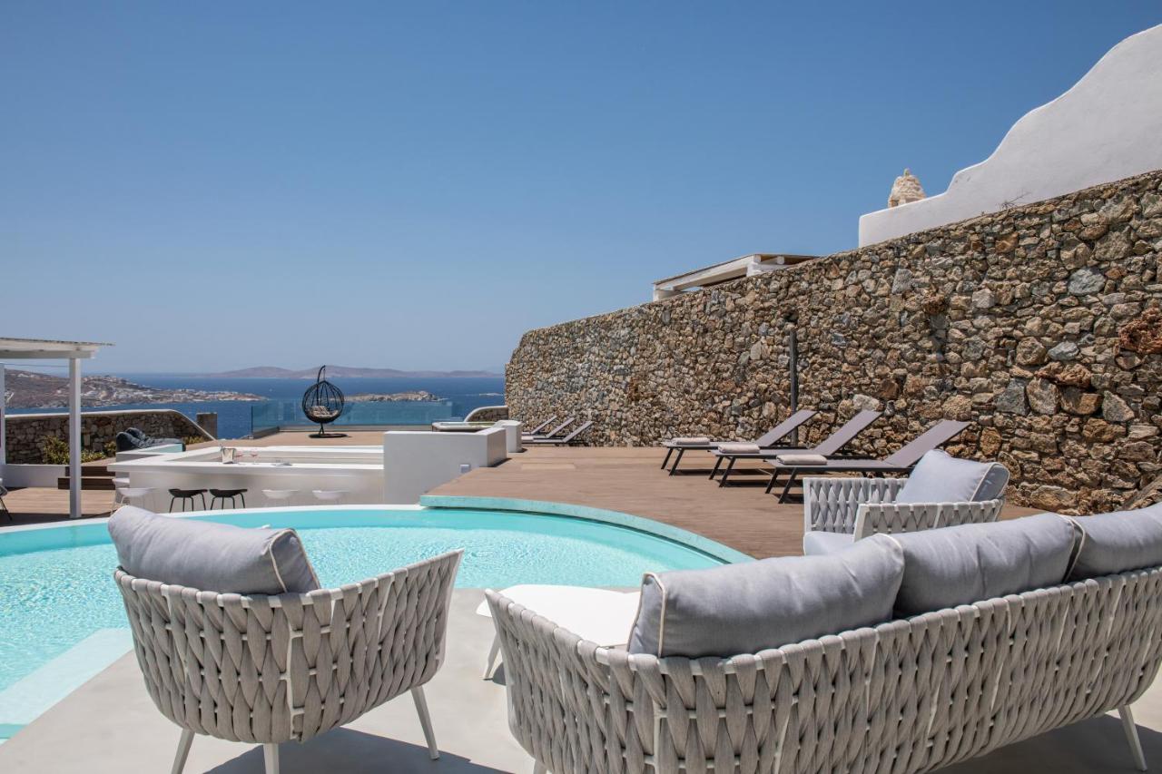 Villa In Mykonos - 6 Bedroom - 1Km From Mykonos Town - Infinity Pool - Sunset View Exterior photo
