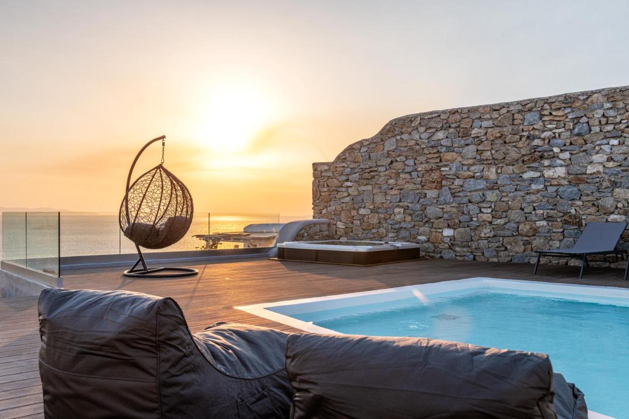 Villa In Mykonos - 6 Bedroom - 1Km From Mykonos Town - Infinity Pool - Sunset View Exterior photo